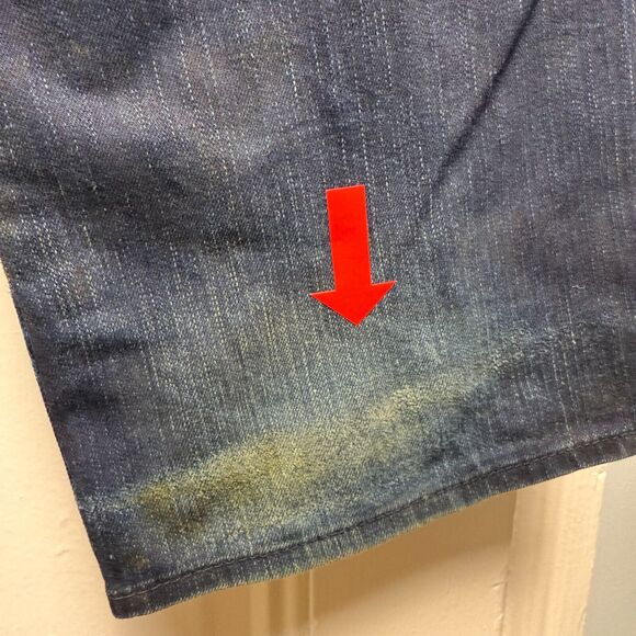 True Religion Jeans Mens 44x35 Ricky Blue Denim Made in USA Y2K *Flawed VTG - Picture 12 of 13